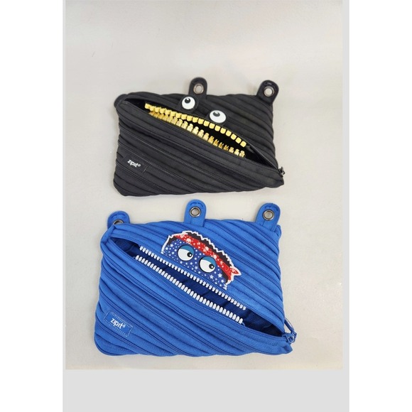 Zipit Other - Zipit Monster Pencil Case Pouch Set of 2 Kids OS Black Blue  Binder Bag